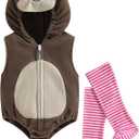 VISGOGO Baby Halloween Costumes Toddler Infant Boy Girl Avocado Pineapple Outfits Hooded Romper Jumpsuit Legging, 