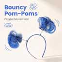 2 x Blue Ponytail Headband Book-Themed Events Hair Bands Reading Party Hair Accessories for School Festivals Costume Party Decoration Headdress Hair Hoop 1pcs