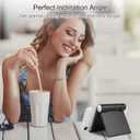Mobile Phone Holder, Phone Stand Desk Desktop Mobile Holder Adjustable Foldable Portable Video Call Mount (1PH -Black)