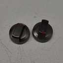 AMI PARTS DG64-00473B Black Stainless Knobs Replacement Stove Gas Range Knobs Compatible with Sam/Sung NX58M6850SG,NX58J5600SG,NX58J7750SG,NX58K7850SG (2, Black)