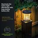 Glass Solar Post Cap Lights Outdoor Waterproof, 3000K LED Solar Fence Post Lights with Modular Design, Auto On/Off for Deck, Patio, Garden, 4x4 Vinyl/Wood Posts, Warm White (4 Pack)