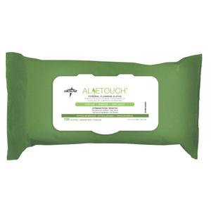Medline FitRight Aloe Personal Wipes, 8 x 10 Inches, Scented, Soft Pack with Flip Top Lid, Pack of 100( Pack 6)