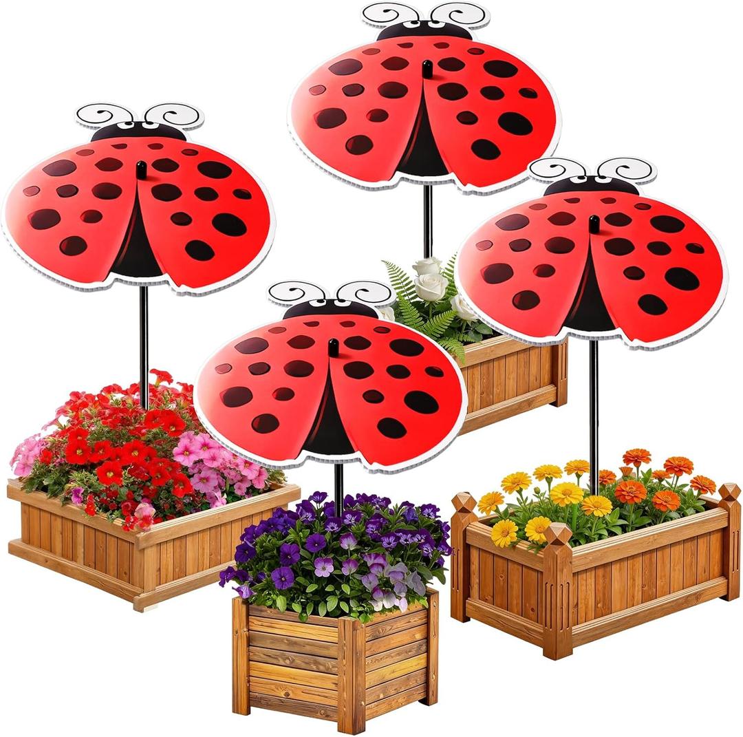 4 Pack Corrugated Plastic Plant Umbrellas for Outdoor Plants 12 Inch Garden Plant Shade Cover Hot Sun Animal Plants Umbrella for Patio, Potted Plant and Garden Beds Decor