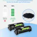 MasaiMara 52D1000 521 Black 2-Pack Compatible Toner Replacement for Lexmark MS710 MS711 MS810 MS810n MS810dn MS811 MS811dn MS812 MS710dn MS710n MS711dn MS810de MS810dtn Printer Ink, Standard Capacity
