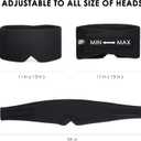 FRESHME Sleep Mask Blackout - Handmade Cotton Sleep Mask for Women Men Eye Mask for Sleeping Black Soft Eye Cover for Sleeping with Adjustable Veclro Breathable Eye Blindfold for Night Nap Travel