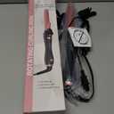 Extra-Long Barrel Rotating Curling Iron with Short Clamp, Automatic Curling Iron 1 Inch Creates Loose Curls  for Medium and Long Hair, High Heat 410F, Instant Heat up, Double Ceramic, Dual Voltage (Rose Gold)