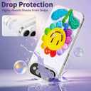 Compatible with iPhone Air Case,with [Soft Slim][Camera Protection] Cute Rainbow Flower Aesthetic 17 Air Phone Cover Anti-Yellowing Shockproof Protective Cover for Women Girl-White