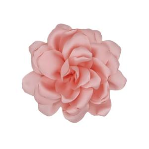 Large Camellia Satin Fabric Flower Brooch Pins Hairpin for Women,ladies. (Pink)