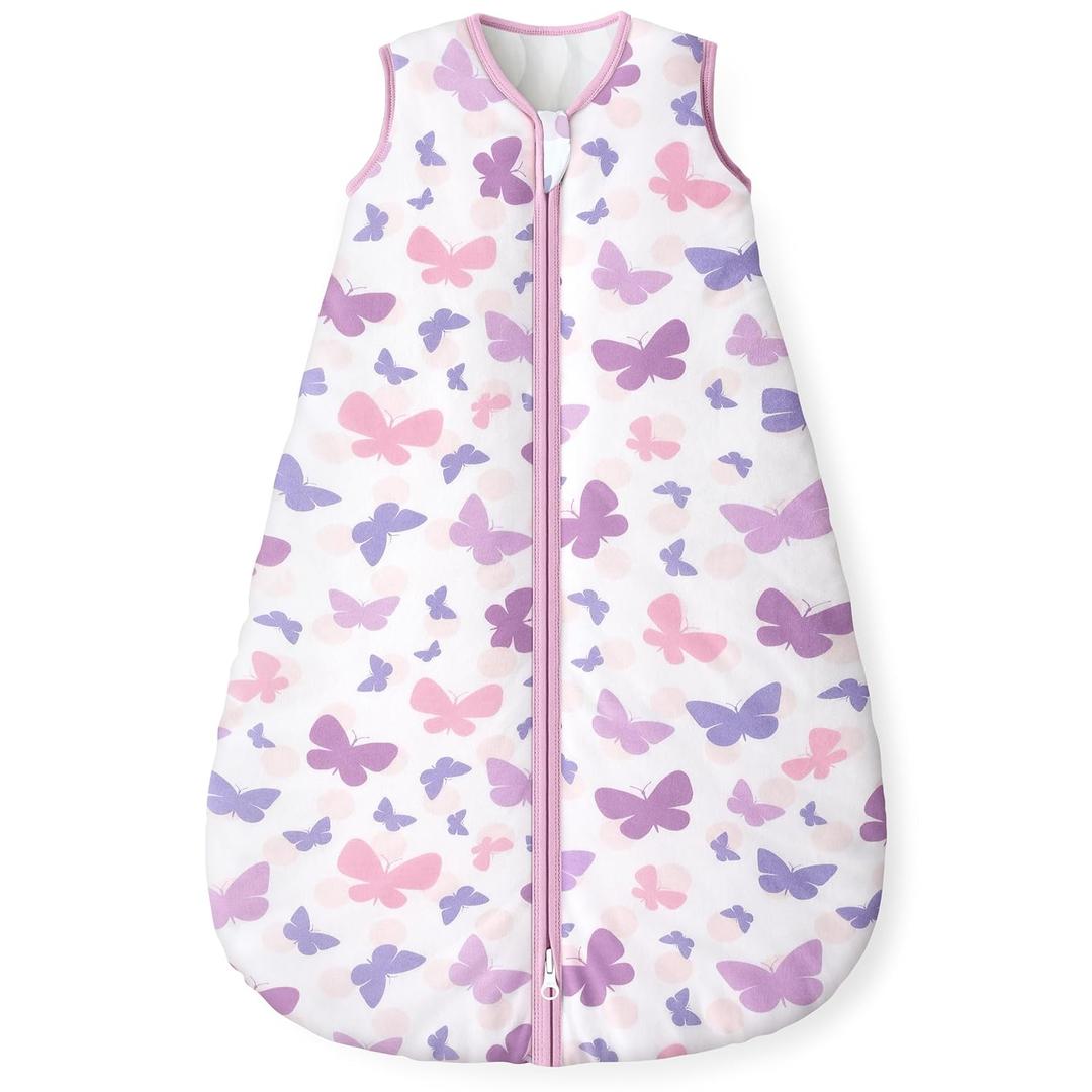 Yoofoss Baby Sleep Sack 6-12 Months, 1.5 Tog Baby Wearable Blanket with 2-Way Zipper, 100% Cotton Organic Fabric Winter Infant Sleeping Sack, Warm Soft Comfy