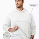 JMIERR Mens Casual Hooded Collar Fleece Hoodies Pullover Sweatshirts Warm Long Sleeve Shirts (White, XXXL)