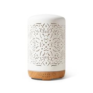 Earnest Living Essential Oil Diffuser White Ceramic Diffuser 250 ml Timers Night Lights and Auto Off Function Home Office Humidifier Aromatherapy Diffusers for Essential Oils