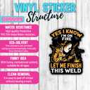 9 x Set 3Pcs Yes I Know I'm On Fire Let Me Finish This Weld Stickers, Water Assistant Funny Welding Stickers, Vinyl 3 Inches Welders Decal, Kindle Stickers for Water Bottles Laptop Phone Cases, Welders