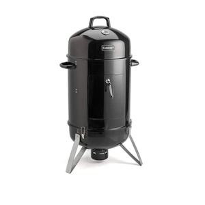 Cuisinart 16” Vertical Charcoal Smoker, Integrated Thermometer, Water Bowl and Dual Vents Perfect for Smoked Brisket, Chrome Plated Grates Smoker Grill for BBQ, Camping, Tailgates