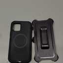 Magnetic Case with Belt Clip Holster, Heavy Duty Protective Phone Case, Shockproof Magnetic Phone Cover for iPhone 13/14/15 6.1" Dark Black