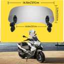 Motorcycle Universal 37cm Windshield Extension Adjustable Clip Wind Deflector for Kawasaki Yamaha Harley Suzuki Buell Triumph Ducati Aprilia Spoiler Windscreen,Smoke