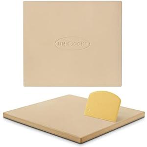 Unicook Large Pizza Stone for Oven and Grill, Heavy Duty Baking Stone for Bread, Thermal Shock Resistant Cordierite Pizza Pan, 16 x 14 Inch Rectangular