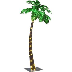 LIGHTSHARE Lighted Palm Tree, Small, Green, 5-Feet (ZLS5FT)