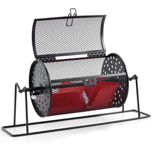 7.09" x 4.72" Small Raffle Drum Upgraded Ticket Spinner Holds 600 Tickets Raffle Wheel Spinner with Stand Drum Cage for Games Events(Black)