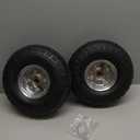 GICOOL 4.10/3.50-4" Tire and Wheel, 10" Pneumatic Tire, with 2.25" Offset Hub, 5/8" Axle Bore Hole, Sealed Bearings, for Hand Truck Trolley Dolly Garden Wagon Cart Wheel Replacement, 2 Pack