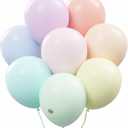 AFTERLOON Biodegradable Balloons 24 pcs Pastel Assorted 12 Inch, Matte Color Thickened Extra Strong Latex Helium Float, Colorful Bulk Color ballon Globos Para Decoration De Fiestas Kids Rainbow