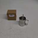 Milk Frothing Pitcher, 12oz Milk Frother Cup with Clear Scale, 304 Stainless Steel Cappuccino Espresso Machine Accessories for Barista Coffee Bar with Latte Art Pen, Silver