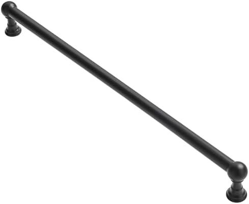 ZAUYX 1 Pack 18 Inch Hole Center Appliance Pulls Black Cabinet pulls 100% Solid Heavy Duty Dresser Pulls Cabinet Drawer Pulls for Kitchen Cupboard Hardware