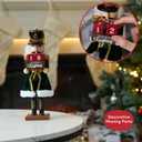 THE TWIDDLERS 12-Inch Wooden Nutcracker Christmas Decor with Days Countdown - Decorative Advent Christmas Nutcracker Figures, Nutcracker Christmas Decorations, Cascanueces de Navidad with Gift Box