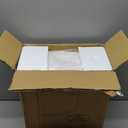 White Slim Rectangular Plastic Can with Press Type Lid,12 Liter / 3.2 Gallon Narrow Bin with Pop-up Lid for Toilet, Bedroom, Bathroom, Office, Kitchen, Powder Room