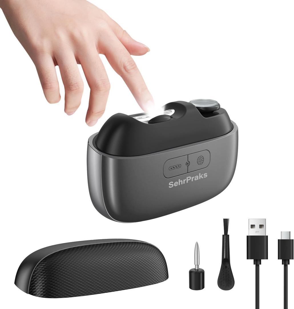 Electric Nail Clipper 3-in-1 with LED Light, Nail Trimming, Filing & Polishing, Magnetic Cover, Wide Opening for Thick Nails, Type-C Charge, Portable and Safe for Kids, Adults & Seniors