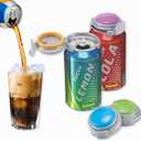 Jokari 2 Click Can Pump and Pour Carbonation Saver for 12oz Soda and Beer Cans Keep Fizzy Drinks Fresh Press On Manual Soda Preserver Reusable Can Cap for Carbonated Beverages 2 Pack