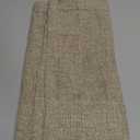 DriftAway Linen Textured Curtain Valances for Windows Light Filtering 3 Inch Rod Pocket Farmhouse Country Rustic Kitchen Valances for Bedroom Living Room Bathroom 14 inch Length Khaki