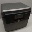SentrySafe Black Fireproof and Waterproof Safe, File Folder and Document Box with Key Lock, Ex. 14.3 x 15.5 x 13.5 inches, HD4100