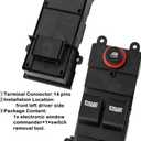 Power Window Switch Fits for Acura MDX 2007-2013.Driver Side Control Door vidrios Master Switch. Replace:35750-STX-A01,35750STXA01ZA.