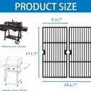 Utheer Grill Grates fit Oklahoma Joe's Longhorn Comb Charcoal/Gas Smoke 12201767,14201767, Oklahoma Joe's Longhorn 18202083,16202046,15202029, for Grill Or Smoker Sides, Heavy Duty Cast Iron, 2 Pcs, 18.85" x 19.2"
