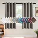 H.VERSAILTEX Linen Blackout Curtain 54 Inches Long for Bedroom/Living Room Thermal Insulated Grommet Linen Curtain Drapes Primitive Textured Burlap Effect Window Drapes 1 Panel - Heather Taupe Gray, Size: 52"W x 54"L