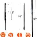 Metal Stakes for Yard Signs, 36-Inch Heavy Duty Posts, Black, 2-Pack