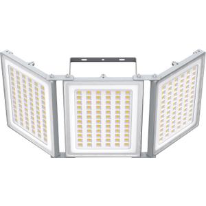 SOLLA 900W LED Outdoor Flood Light, 90000LM Super Bright Stadium Light, 6000K Daylight White, IP66 Waterproof 3 Heads Adjustable Outdoor Floodlights for Backyard, Parking Lot, Court, Field, 900 Watt