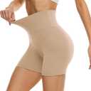 CAMPSNAIL Workout Biker Shorts Women - 3"/5"/8" High Waisted Tummy Control Spandex Booty Volleyball Shorts for Yoga Dance (Nude)