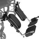 Universal Wheelchair Footrest with Comfort Foam Cushion - Adjustable Lift & Extendable Anti-Slip Foot Plate, Foldable Quick Release for Transport Chairs (Black 1 Pair) LK3JELR T94 Models Compatible