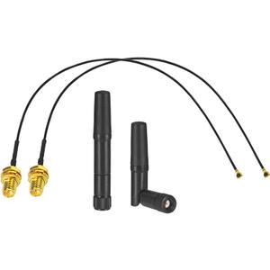 Eightwood Dual Band Small WiFi Antenna 2.4GHz 5GHz RP-SMA Male Antenna with RP-SMA Female Cable 9.8in for M.2 NGFF Network Card PC Desktop Computer Eightwood Dual Band Small WiFi Antenna 2.4GHz 5GHz RP-SMA Male Antenna with RP-SMA Female Cable 9.8in for M.2 NGFF Network Card PC Desktop Computer