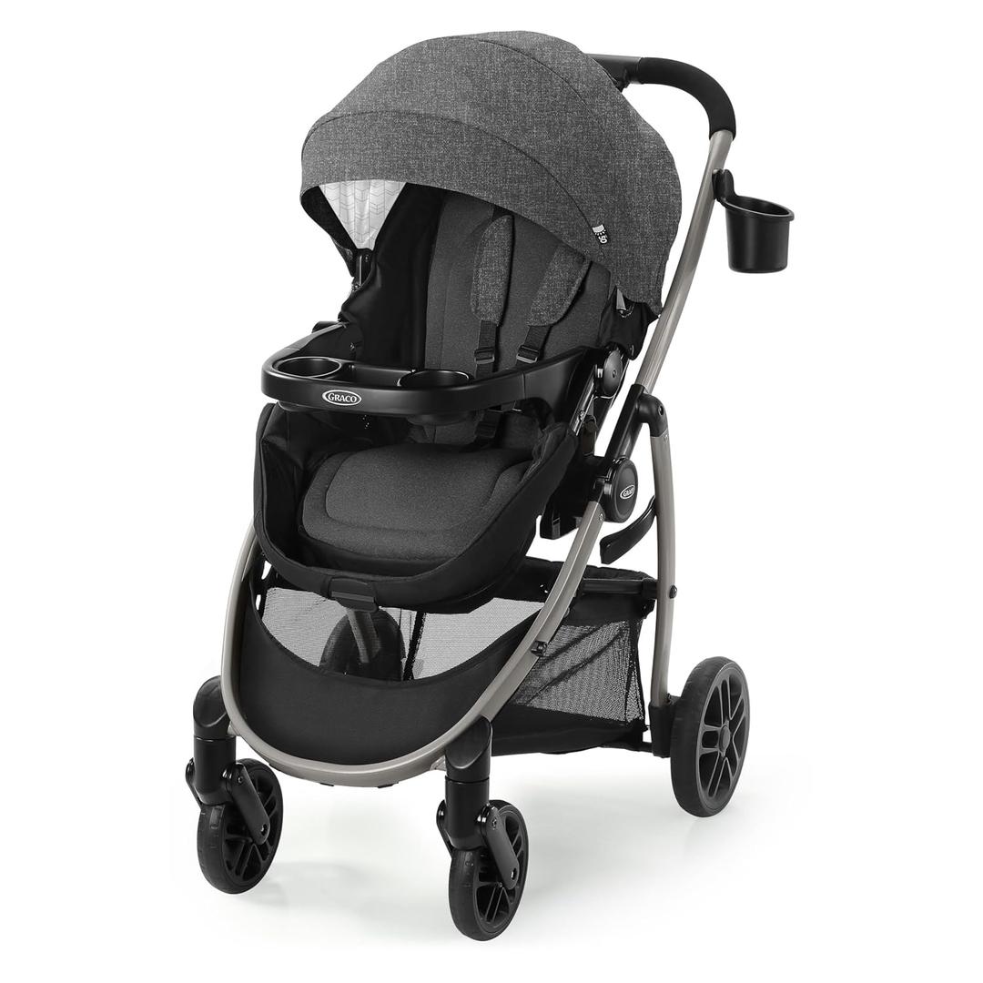 Graco Redmond Modes Pramette Stroller 3-in-1 Convertible: Car Seat Carrier Infant Pramette to Toddler Stroller with Reversible Seat and One-hand Fold, Stroller