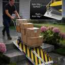3 FT Portable Wheelchair Ramp, 600LBS Capacity Foldable Aluminum Handicap Ramps with Handle, Ramps for Wheel Chairs for Home Steps, Doorway, Threshold, Front Porch, Entry (Yellow-Black, 3FT)