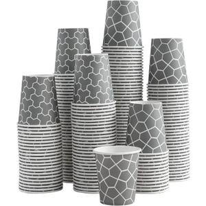 300 Pack 5 oz Paper Cups, Disposable Bathroom Cups Small Mouthwash Cups, Hot/Cold Beverage Drinking Mini Cup for Party, Picnics, Water, Snack (Gray)