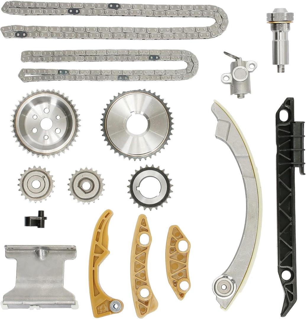 94201S 2.4 Timing Chain Kit, Compatible with 20032015 Chevy Malibu Equinox GMC Terrain Pontiac Buick Saturn SAAB, Replaces# 94201S, 94201SX, 94202S, for 2.4L 2.2L 2.0L Engine