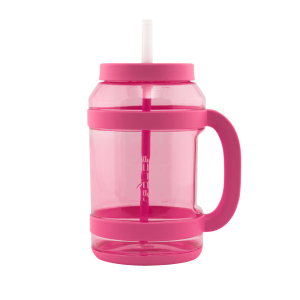 REDUCE WaterDay 80 oz Water Jug with Time/Ounce Markings - Spill-Proof Straw, Durable Tritan - Big Water Bottle for Daily Hydration - Dishwasher Safe, Clear & Easy to Clean