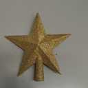 Christmas Tree Star Topper, 8" Gold Xmas Star Tree Decorations, 3D Shatterproof Bethlehem Star Tree Topper Decorations, Waterproof Christmas Tree Topper Decor for Holiday Home Outdoor Ornament