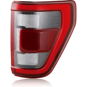 LED Black Tail Lights Assembly w/Blind Spot (Module NOT Included)Compatible With 2021 2022 2023 Ford F150 F-150 Pickup Taillight Rear Brake Lamp Right Passenger Side ML3Z13404D RH 21-23 Black