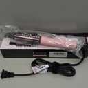 Farery Mini Thermal Brush 3 Temperature Adjustable, 3/4 Inch Travel Curling Iron for Short Hair, Heated Round Brush for Touch ups and Small Curls, Travel Size Curling Wand, Dual Voltage, Pink