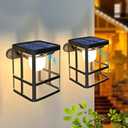 Solar Wall Lights Outdoor, Aluminum Sconce Motion Sensor Lights with 3 Modes, IP65 Waterproof Wall Lights for Garage Door, Porch, Patio(2 Pack)