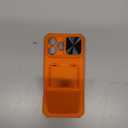 CASE for iPhone 17 Pro Max Case with Card Holder & Camera Stand & Kickstand & Slide Camera Lens Cover & Wallet, Military-Grade Heavy Duty Phone Case Cover for iPhone 17 Pro Max 6.9'', Orange